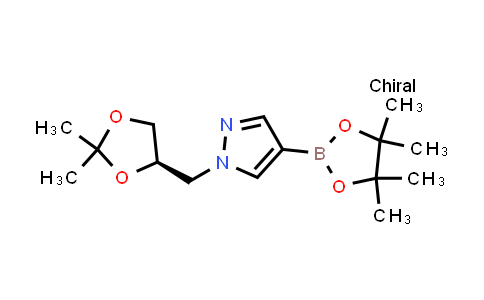 MC842877 | 1354702-16-1 | 1-[[(4R)-2,2-dimethyl-1,3-dioxolan-4-yl]methyl]-4-(4,4,5,5-tetramethyl-1,3,2-dioxaborolan-2-yl)pyrazole