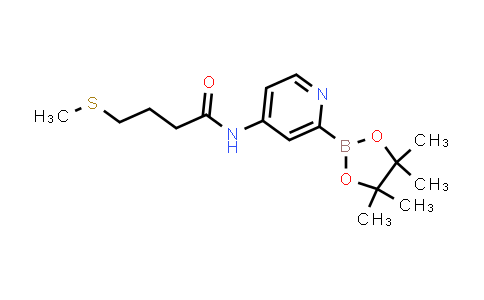 2246701-89-1 | 4-methylsulfanyl-N-[2-(4,4,5,5-tetramethyl-1,3,2-dioxaborolan-2-yl)-4-pyridyl]butanamide