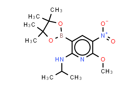 MC843126 | 2726466-59-5 | N-isopropyl-6-methoxy-5-nitro-3-(4,4,5,5-tetramethyl-1,3,2-dioxaborolan-2-yl)pyridin-2-amine
