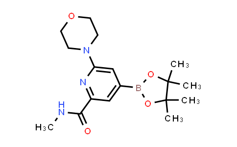 MC843383 | 1447764-06-8 | N-methyl-6-morpholino-4-(4,4,5,5-tetramethyl-1,3,2-dioxaborolan-2-yl)pyridine-2-carboxamide