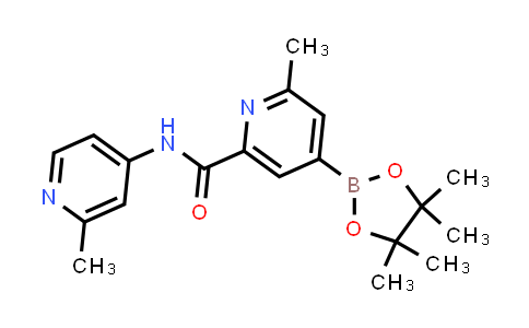 947179-30-8 | 6-methyl-N-(2-methyl-4-pyridyl)-4-(4,4,5,5-tetramethyl-1,3,2-dioxaborolan-2-yl)pyridine-2-carboxamide