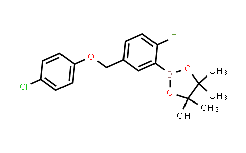 CAS No. 2246843-17-2, 2-[5-[(4-chlorophenoxy)methyl]-2-fluoro-phenyl]-4,4,5,5-tetramethyl-1,3,2-dioxaborolane
