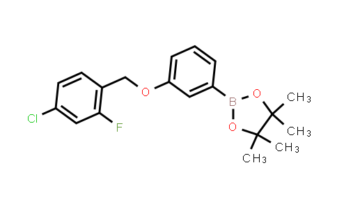CAS No. 2246879-86-5, 2-[3-[(4-chloro-2-fluoro-phenyl)methoxy]phenyl]-4,4,5,5-tetramethyl-1,3,2-dioxaborolane