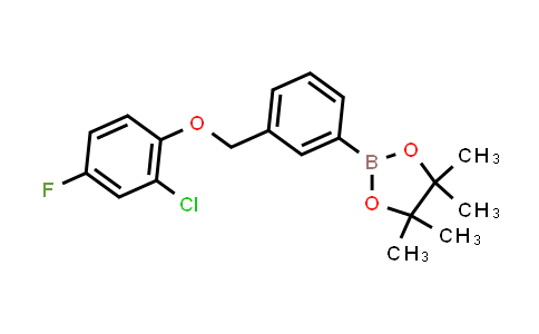 CAS No. 2246861-38-9, 2-[3-[(2-chloro-4-fluoro-phenoxy)methyl]phenyl]-4,4,5,5-tetramethyl-1,3,2-dioxaborolane