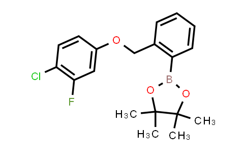 CAS No. 2246635-94-7, 2-[2-[(4-chloro-3-fluoro-phenoxy)methyl]phenyl]-4,4,5,5-tetramethyl-1,3,2-dioxaborolane