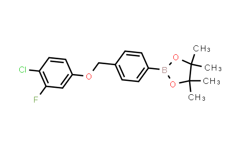 CAS No. 2246911-64-6, 2-[4-[(4-chloro-3-fluoro-phenoxy)methyl]phenyl]-4,4,5,5-tetramethyl-1,3,2-dioxaborolane