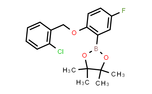 CAS No. 2246561-92-0, 2-[2-[(2-chlorophenyl)methoxy]-5-fluoro-phenyl]-4,4,5,5-tetramethyl-1,3,2-dioxaborolane