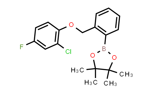 CAS No. 2246727-98-8, 2-[2-[(2-chloro-4-fluoro-phenoxy)methyl]phenyl]-4,4,5,5-tetramethyl-1,3,2-dioxaborolane