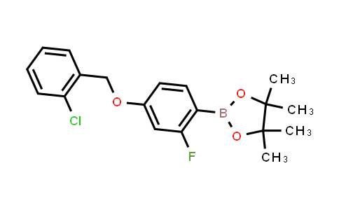 CAS No. 2246777-68-2, 2-[4-[(2-chlorophenyl)methoxy]-2-fluoro-phenyl]-4,4,5,5-tetramethyl-1,3,2-dioxaborolane