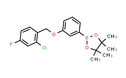 CAS No. 2246857-92-9, 2-[3-[(2-chloro-4-fluoro-phenyl)methoxy]phenyl]-4,4,5,5-tetramethyl-1,3,2-dioxaborolane