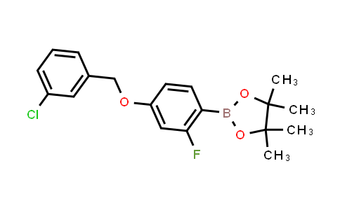 CAS No. 2246599-37-9, 2-[4-[(3-chlorophenyl)methoxy]-2-fluoro-phenyl]-4,4,5,5-tetramethyl-1,3,2-dioxaborolane