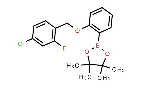 CAS No. 2246882-67-5, 2-[2-[(4-chloro-2-fluoro-phenyl)methoxy]phenyl]-4,4,5,5-tetramethyl-1,3,2-dioxaborolane