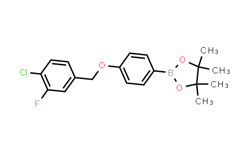 CAS No. 2246860-79-5, 2-[4-[(4-chloro-3-fluoro-phenyl)methoxy]phenyl]-4,4,5,5-tetramethyl-1,3,2-dioxaborolane