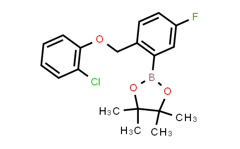 CAS No. 2246573-69-1, 2-[2-[(2-chlorophenoxy)methyl]-5-fluoro-phenyl]-4,4,5,5-tetramethyl-1,3,2-dioxaborolane