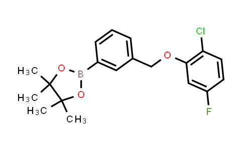 CAS No. 2246603-39-2, 2-[3-[(2-chloro-5-fluoro-phenoxy)methyl]phenyl]-4,4,5,5-tetramethyl-1,3,2-dioxaborolane