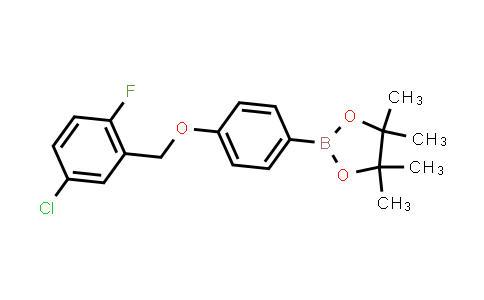 CAS No. 2246752-09-8, 2-[4-[(5-chloro-2-fluoro-phenyl)methoxy]phenyl]-4,4,5,5-tetramethyl-1,3,2-dioxaborolane
