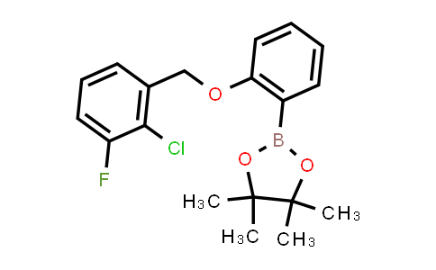 CAS No. 2246684-41-1, 2-[2-[(2-chloro-3-fluoro-phenyl)methoxy]phenyl]-4,4,5,5-tetramethyl-1,3,2-dioxaborolane