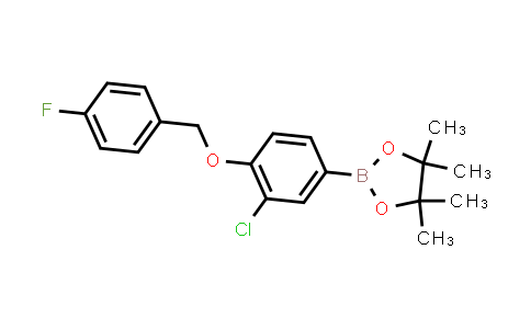 CAS No. 2093152-47-5, 2-[3-chloro-4-[(4-fluorophenyl)methoxy]phenyl]-4,4,5,5-tetramethyl-1,3,2-dioxaborolane