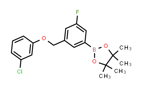CAS No. 2246842-27-1, 2-[3-[(3-chlorophenoxy)methyl]-5-fluoro-phenyl]-4,4,5,5-tetramethyl-1,3,2-dioxaborolane