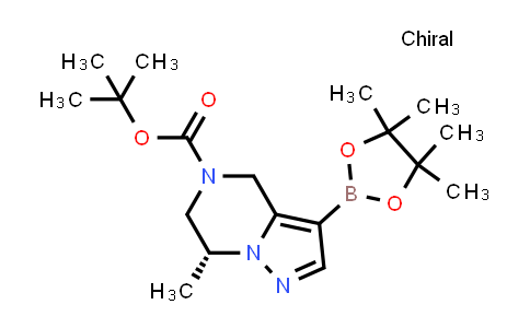 DY843570 | 2913218-92-3 | tert-butyl (7R)-7-methyl-3-(4,4,5,5-tetramethyl-1,3,2-dioxaborolan-2-yl)-6,7-dihydro-4H-pyrazolo[1,5-a]pyrazine-5-carboxylate