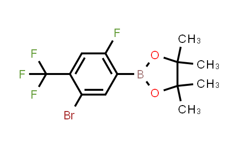 CAS No. 1638847-75-2, 2-[5-bromo-2-fluoro-4-(trifluoromethyl)phenyl]-4,4,5,5-tetramethyl-1,3,2-dioxaborolane
