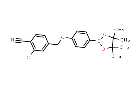 CAS No. 1813554-64-1, 2-chloro-4-[[4-(4,4,5,5-tetramethyl-1,3,2-dioxaborolan-2-yl)phenoxy]methyl]benzonitrile