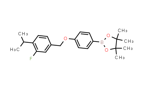 DY843598 | 1813554-05-0 | 2-[4-[(3-fluoro-4-isopropyl-phenyl)methoxy]phenyl]-4,4,5,5-tetramethyl-1,3,2-dioxaborolane