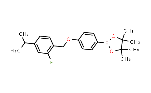 CAS No. 1813554-02-7, 2-[4-[(2-fluoro-4-isopropyl-phenyl)methoxy]phenyl]-4,4,5,5-tetramethyl-1,3,2-dioxaborolane