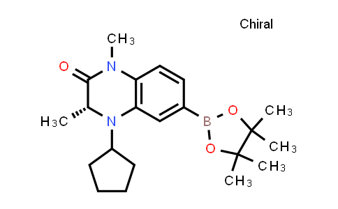 CAS No. 2243670-45-1, (3R)-4-cyclopentyl-1,3-dimethyl-6-(4,4,5,5-tetramethyl-1,3,2-dioxaborolan-2-yl)-3H-quinoxalin-2-one