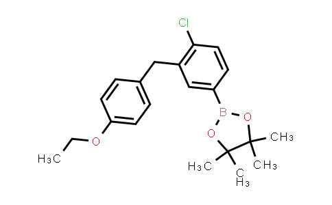 CAS No. 2225109-23-7, 2-[4-chloro-3-[(4-ethoxyphenyl)methyl]phenyl]-4,4,5,5-tetramethyl-1,3,2-dioxaborolane