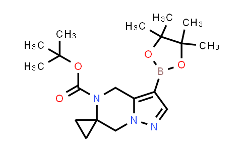DY843625 | 2913219-10-8 | tert-butyl 3-(4,4,5,5-tetramethyl-1,3,2-dioxaborolan-2-yl)spiro[4,7-dihydropyrazolo[1,5-a]pyrazine-6,1'-cyclopropane]-5-carboxylate