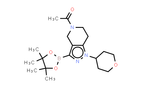 CAS No. 2158267-66-2, 1-[1-(oxan-4-yl)-3-(tetramethyl-1,3,2-dioxaborolan-2-yl)-1H,4H,5H,6H,7H-pyrazolo[4,3-c]pyridin-5-yl]ethan-1-one