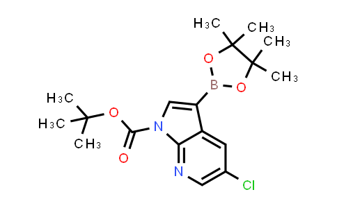 CAS No. 2882875-88-7, tert-butyl 5-chloro-3-(4,4,5,5-tetramethyl-1,3,2-dioxaborolan-2-yl)pyrrolo[2,3-b]pyridine-1-carboxylate