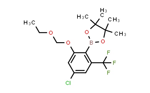 CAS No. 2557357-93-2, 2-[4-chloro-2-(ethoxymethoxy)-6-(trifluoromethyl)phenyl]-4,4,5,5-tetramethyl-1,3,2-dioxaborolane