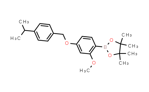 CAS No. 1813553-37-5, 2-[4-[(4-isopropylphenyl)methoxy]-2-methoxy-phenyl]-4,4,5,5-tetramethyl-1,3,2-dioxaborolane