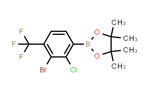 CAS No. 2311855-47-5, 2-[3-bromo-2-chloro-4-(trifluoromethyl)phenyl]-4,4,5,5-tetramethyl-1,3,2-dioxaborolane