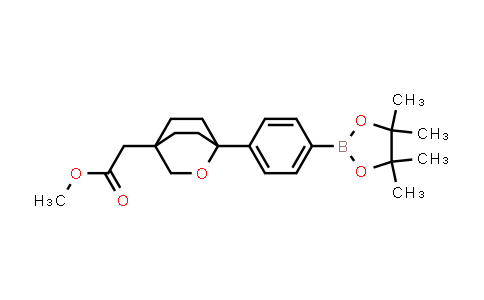 CAS No. 1477524-58-5, methyl 2-[1-[4-(4,4,5,5-tetramethyl-1,3,2-dioxaborolan-2-yl)phenyl]-2-oxabicyclo[2.2.2]octan-4-yl]acetate
