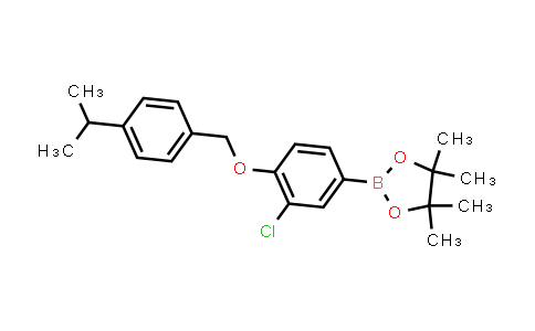 CAS No. 1813553-26-2, 2-[3-chloro-4-[(4-isopropylphenyl)methoxy]phenyl]-4,4,5,5-tetramethyl-1,3,2-dioxaborolane
