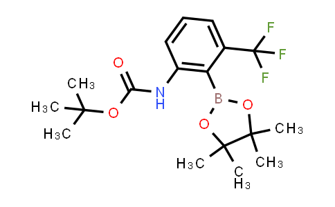 CAS No. 1352134-73-6, tert-butyl N-[2-(4,4,5,5-tetramethyl-1,3,2-dioxaborolan-2-yl)-3-(trifluoromethyl)phenyl]carbamate