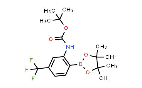 CAS No. 1186637-37-5, tert-butyl N-[2-(4,4,5,5-tetramethyl-1,3,2-dioxaborolan-2-yl)-5-(trifluoromethyl)phenyl]carbamate