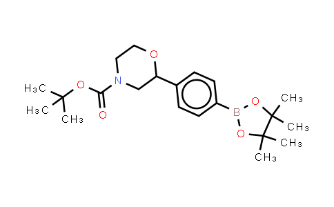 CAS No. 1131220-85-3, tert-butyl 2-[4-(tetramethyl-1,3,2-dioxaborolan-2-yl)phenyl]morpholine-4-carboxylate