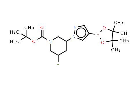 DY843696 | 1454687-66-1 | tert-butyl 3-fluoro-5-[4-(tetramethyl-1,3,2-dioxaborolan-2-yl)-1H-pyrazol-1-yl]piperidine-1-carboxylate