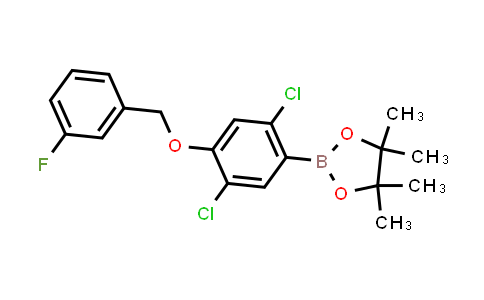 CAS No. 2093152-53-3, 2-[2,5-dichloro-4-[(3-fluorophenyl)methoxy]phenyl]-4,4,5,5-tetramethyl-1,3,2-dioxaborolane