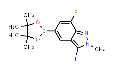 CAS No. 2495746-26-2, 7-fluoro-3-iodo-2-methyl-5-(4,4,5,5-tetramethyl-1,3,2-dioxaborolan-2-yl)indazole