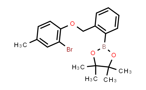 CAS No. 2246868-71-1, 2-[2-[(2-bromo-4-methyl-phenoxy)methyl]phenyl]-4,4,5,5-tetramethyl-1,3,2-dioxaborolane