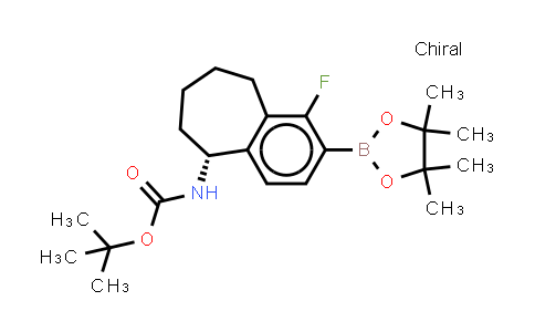 CAS No. 2388489-89-0, tert-butyl N-[(5R)-1-fluoro-2-(4,4,5,5-tetramethyl-1,3,2-dioxaborolan-2-yl)-6,7,8,9-tetrahydro-5H-benzo[7]annulen-5-yl]carbamate