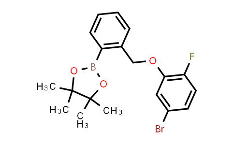 CAS No. 2246848-73-5, 2-[2-[(5-bromo-2-fluoro-phenoxy)methyl]phenyl]-4,4,5,5-tetramethyl-1,3,2-dioxaborolane