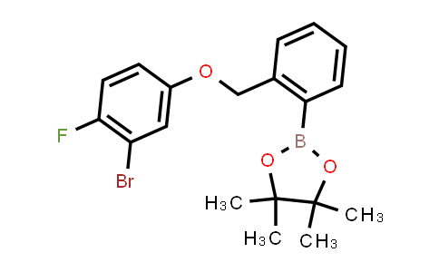 CAS No. 2246901-54-0, 2-[2-[(3-bromo-4-fluoro-phenoxy)methyl]phenyl]-4,4,5,5-tetramethyl-1,3,2-dioxaborolane