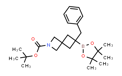 CAS No. 2507954-81-4, tert-butyl 6-benzyl-6-(4,4,5,5-tetramethyl-1,3,2-dioxaborolan-2-yl)-2-azaspiro[3.3]heptane-2-carboxylate