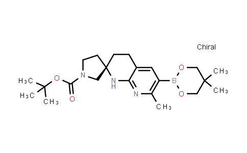 CAS No. 2755893-58-2, tert-butyl (2S)-6-(5,5-dimethyl-1,3,2-dioxaborinan-2-yl)-7-methyl-spiro[3,4-dihydro-1H-1,8-naphthyridine-2,3'-pyrrolidine]-1'-carboxylate